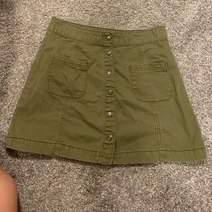 Army Green Mini Skirt
